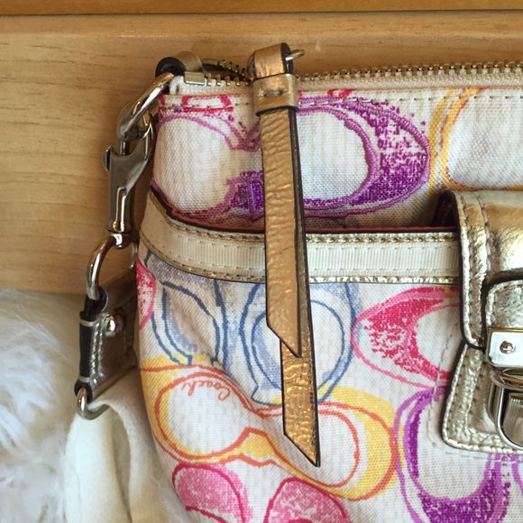 Coach Multi Color Signature C Crossbody - Picture 4 of 8